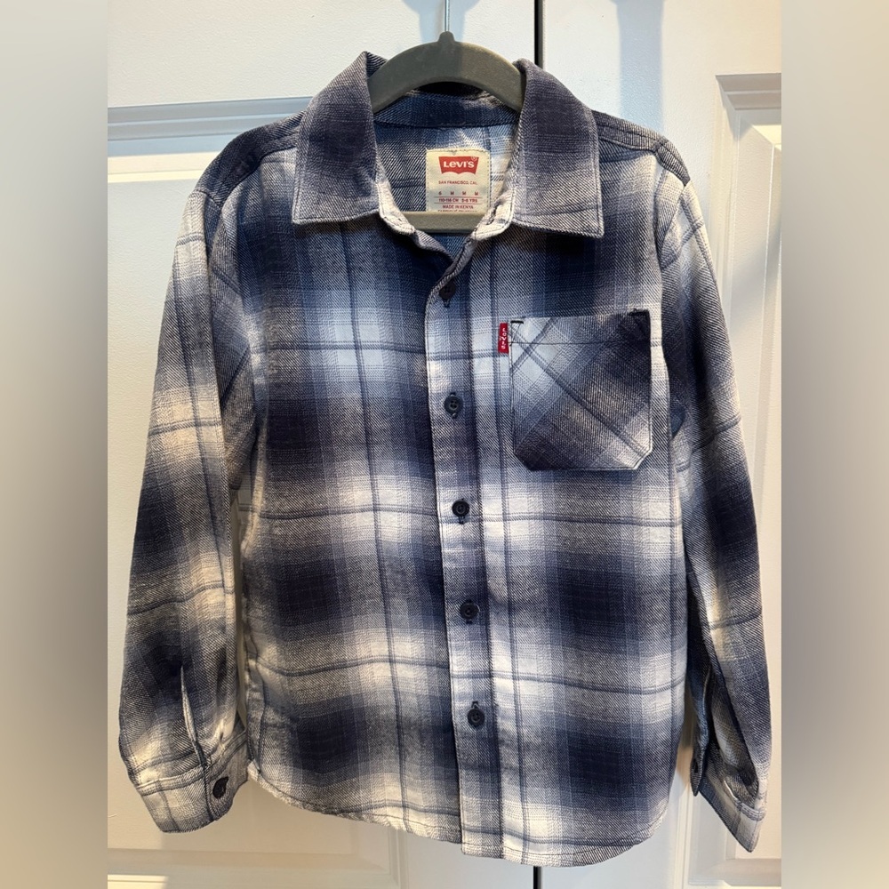 Levi's Kids Blue Plaid Shirt